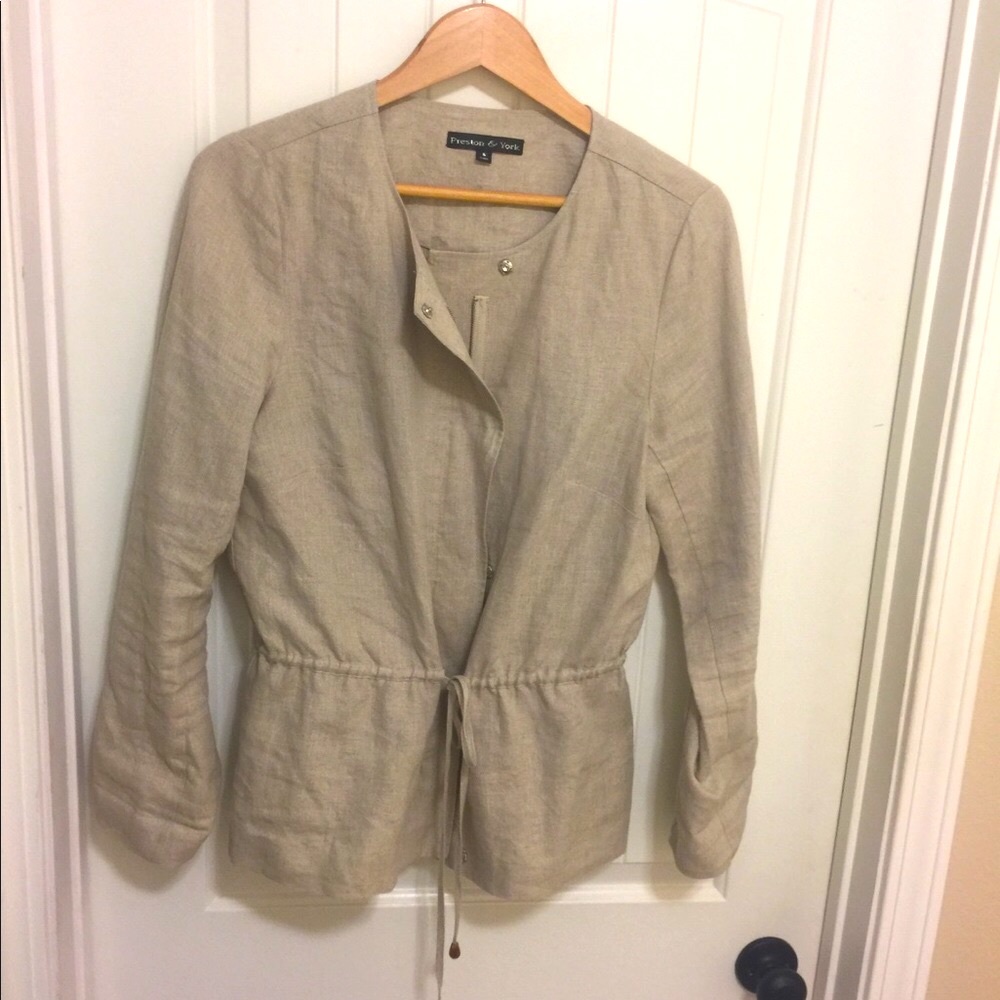 💯 linen Preston & York 100% linen jacket size 6